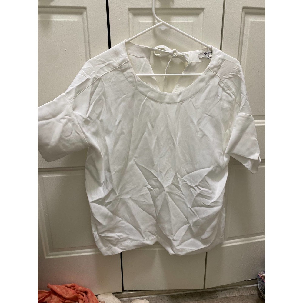 Madewell Crepe Bow-Back Blouse